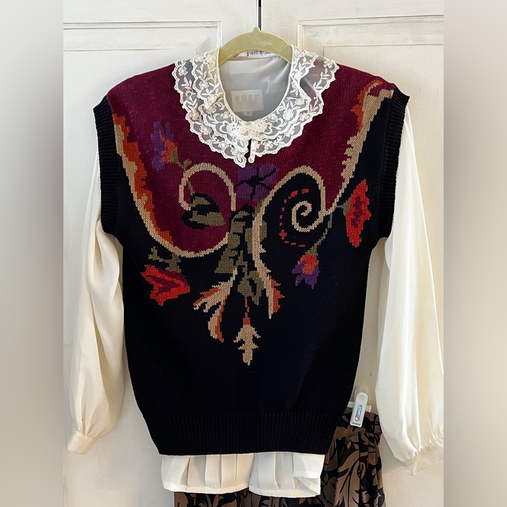 Vintage Skirt, Blouse and Vest Size M petite